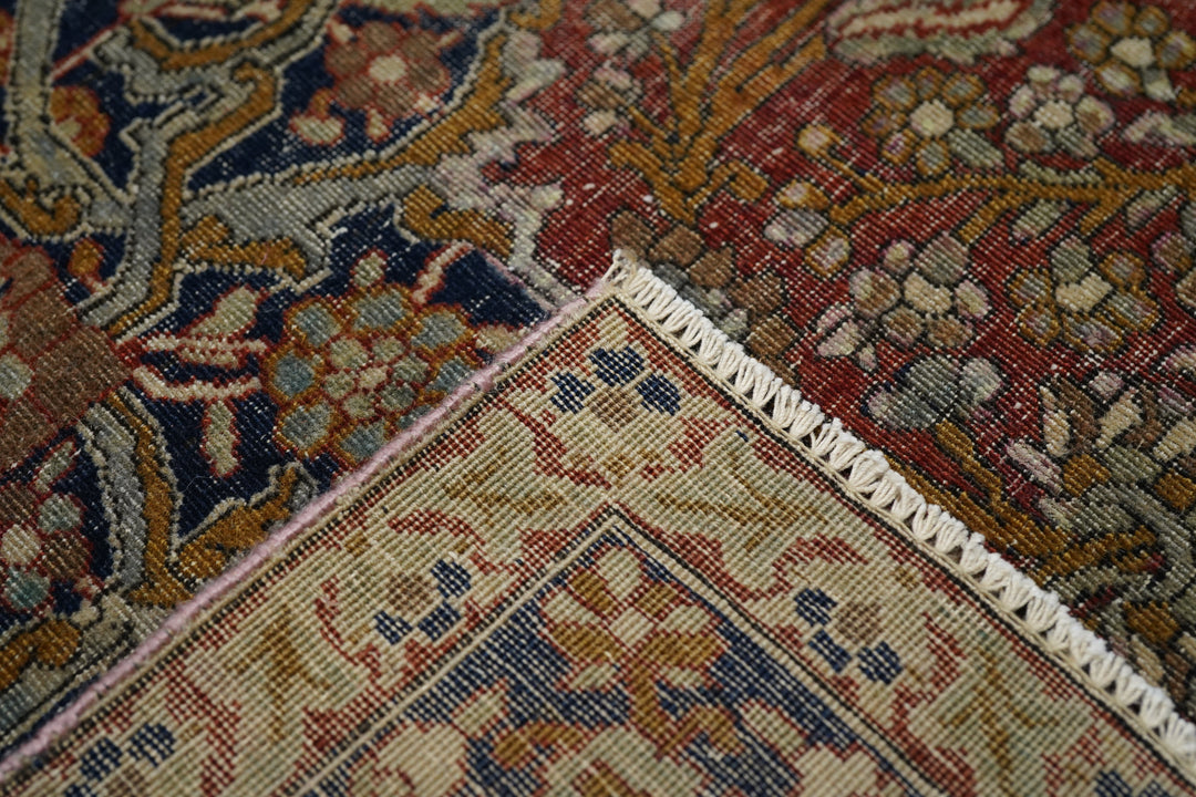 Antique Mohtasham Kashan Rug 4'2'' x 6'9''