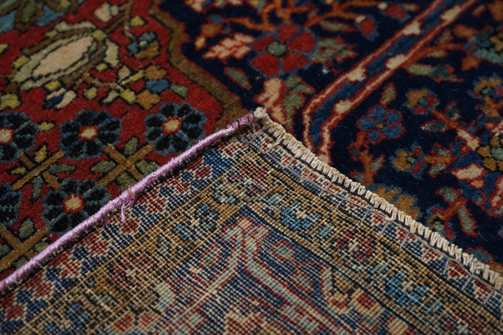 Antique Mohtasham Kashan Rug 4'4'' x 6'6''