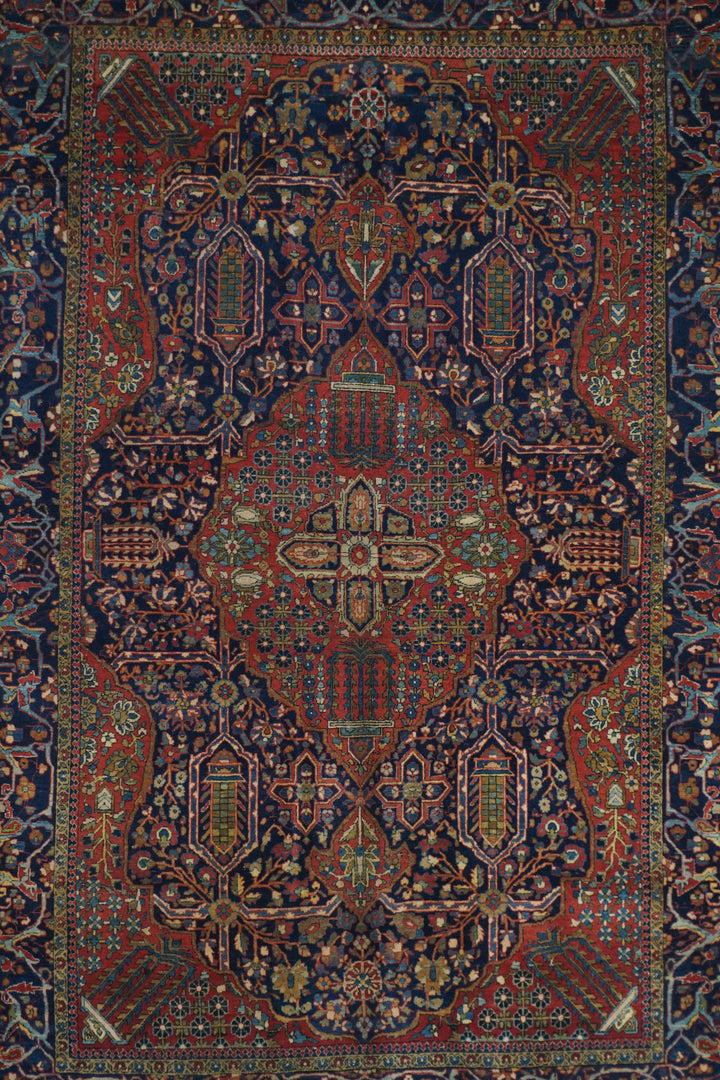 Antique Mohtasham Kashan Rug 4'4'' x 6'6''