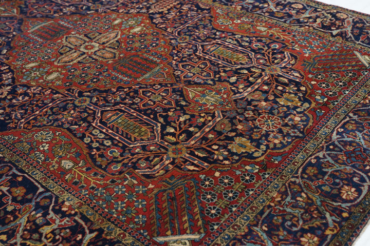 Antique Mohtasham Kashan Rug 4'4'' x 6'6''