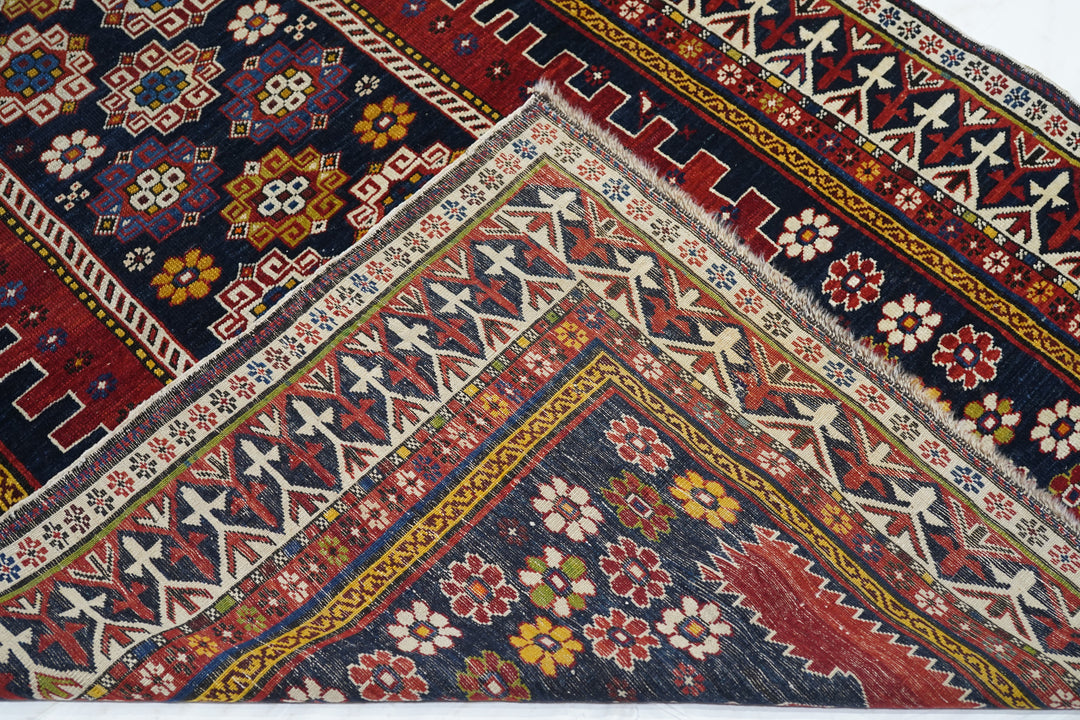 Antique Caucasian Shirvan Rug 4'0'' x 6'9''