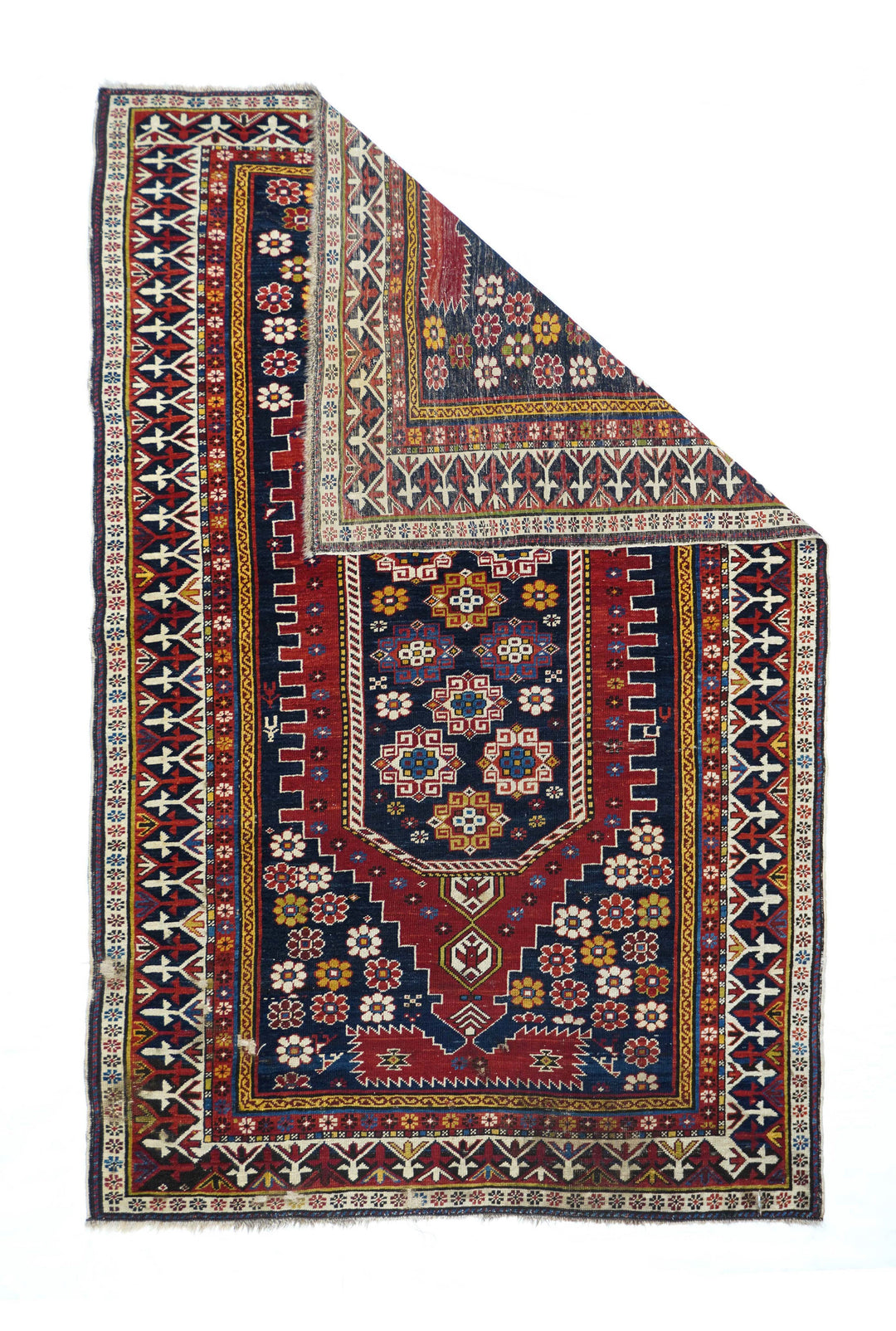 Antique Caucasian Shirvan Rug 4'0'' x 6'9''
