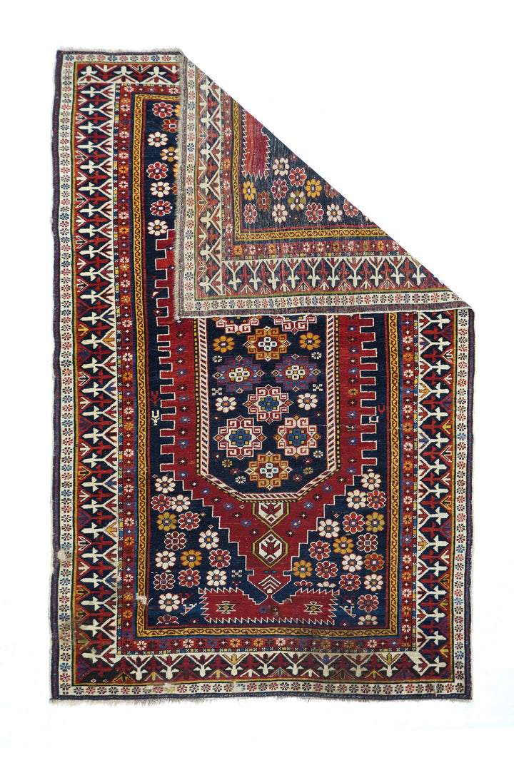 Antique Caucasian Shirvan Rug 4'0'' x 6'9''