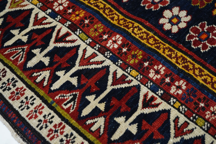 Antique Caucasian Shirvan Rug 4'0'' x 6'9''