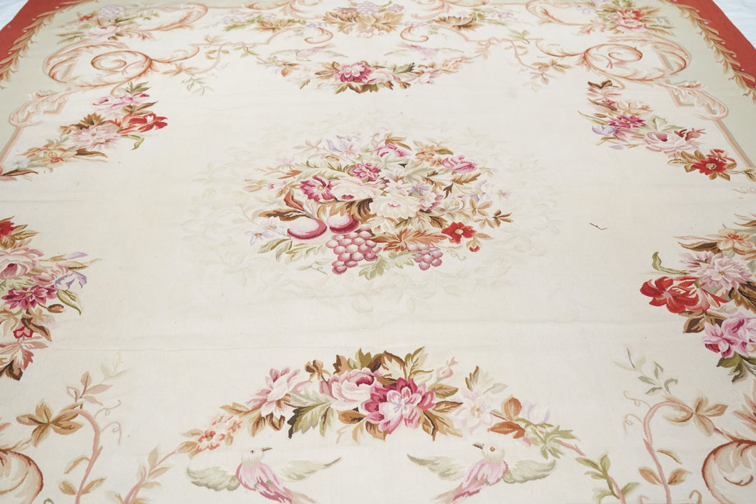 Vintage Aubusson Design Tapestry 8'10'' x 12'2''