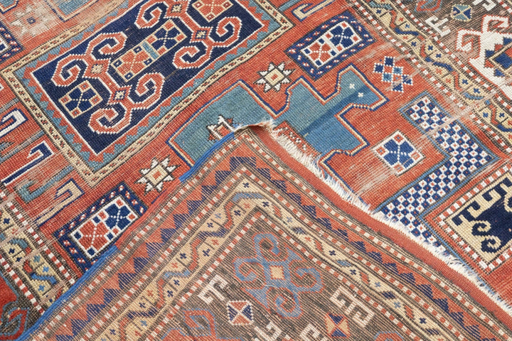 Antique Kazak Rug 4'6'' x 7'2''