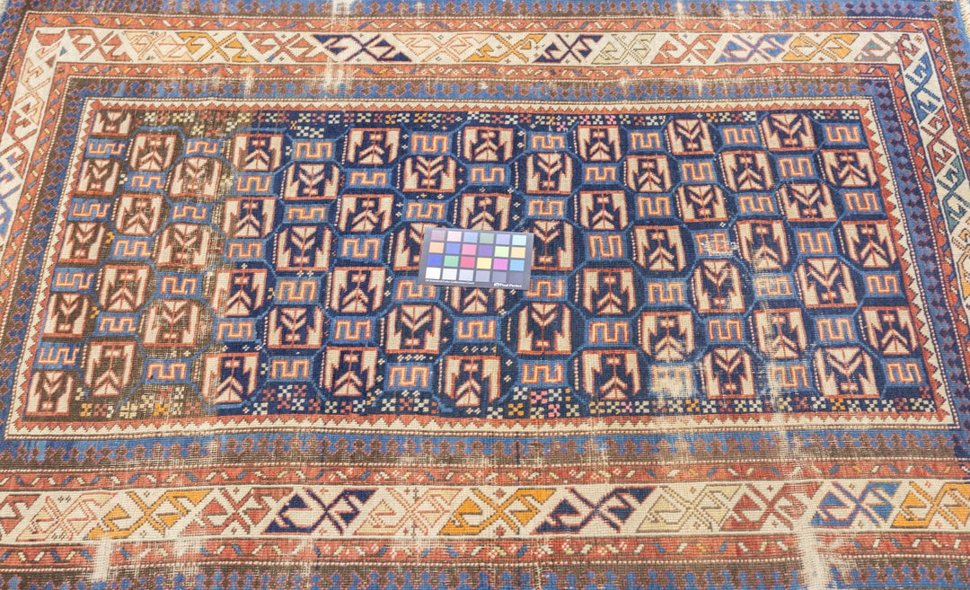 Antique Kuba Rug 3'8'' x 5'1''