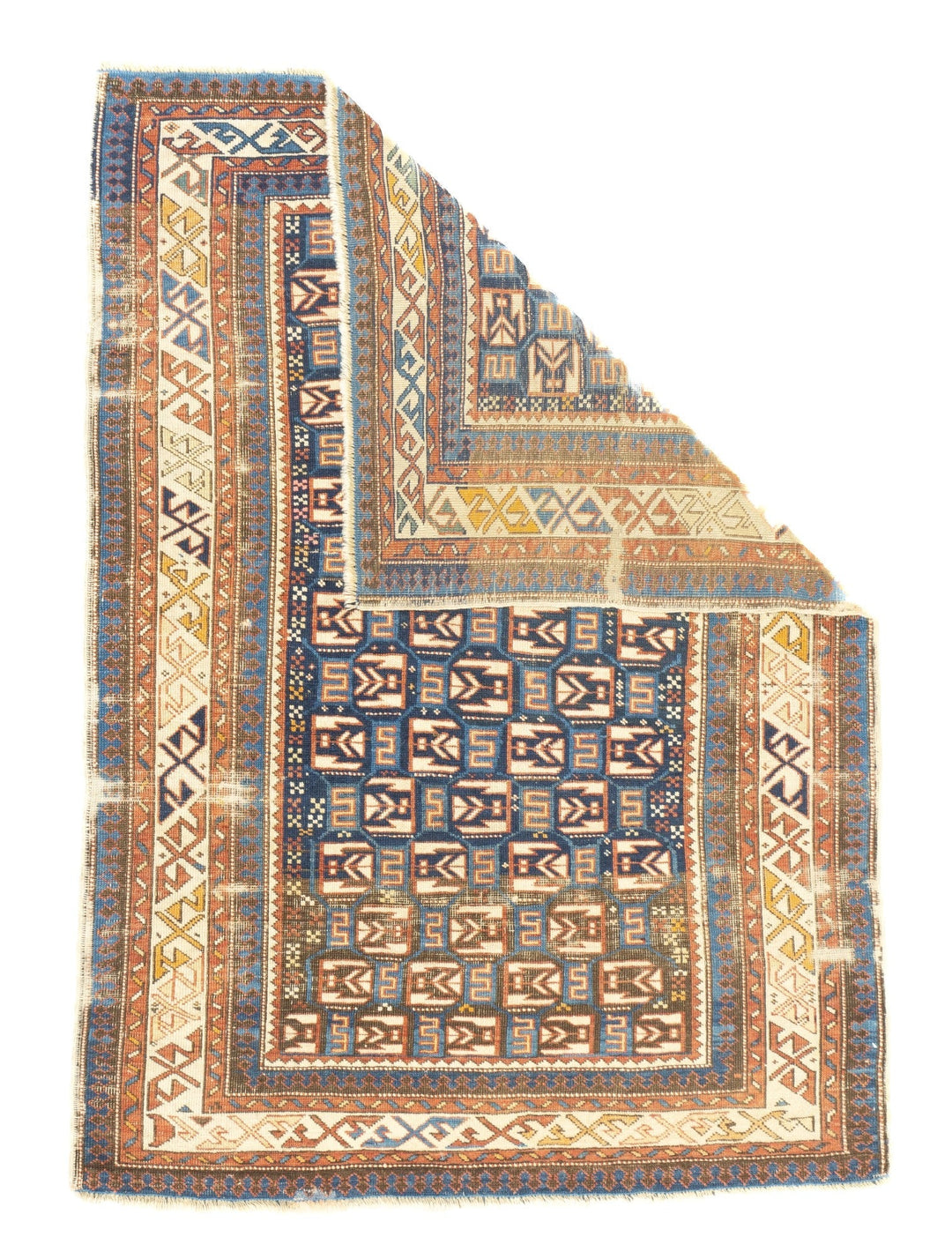 Antique Kuba Rug 3'8'' x 5'1''