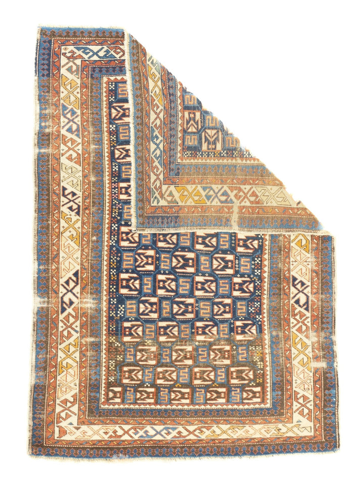 Antique Kuba Rug 3'8'' x 5'1''