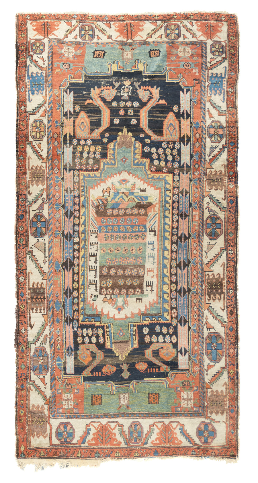 Fine Antique Persian Tribal Bakhtiari 4'11'' x 9'7''