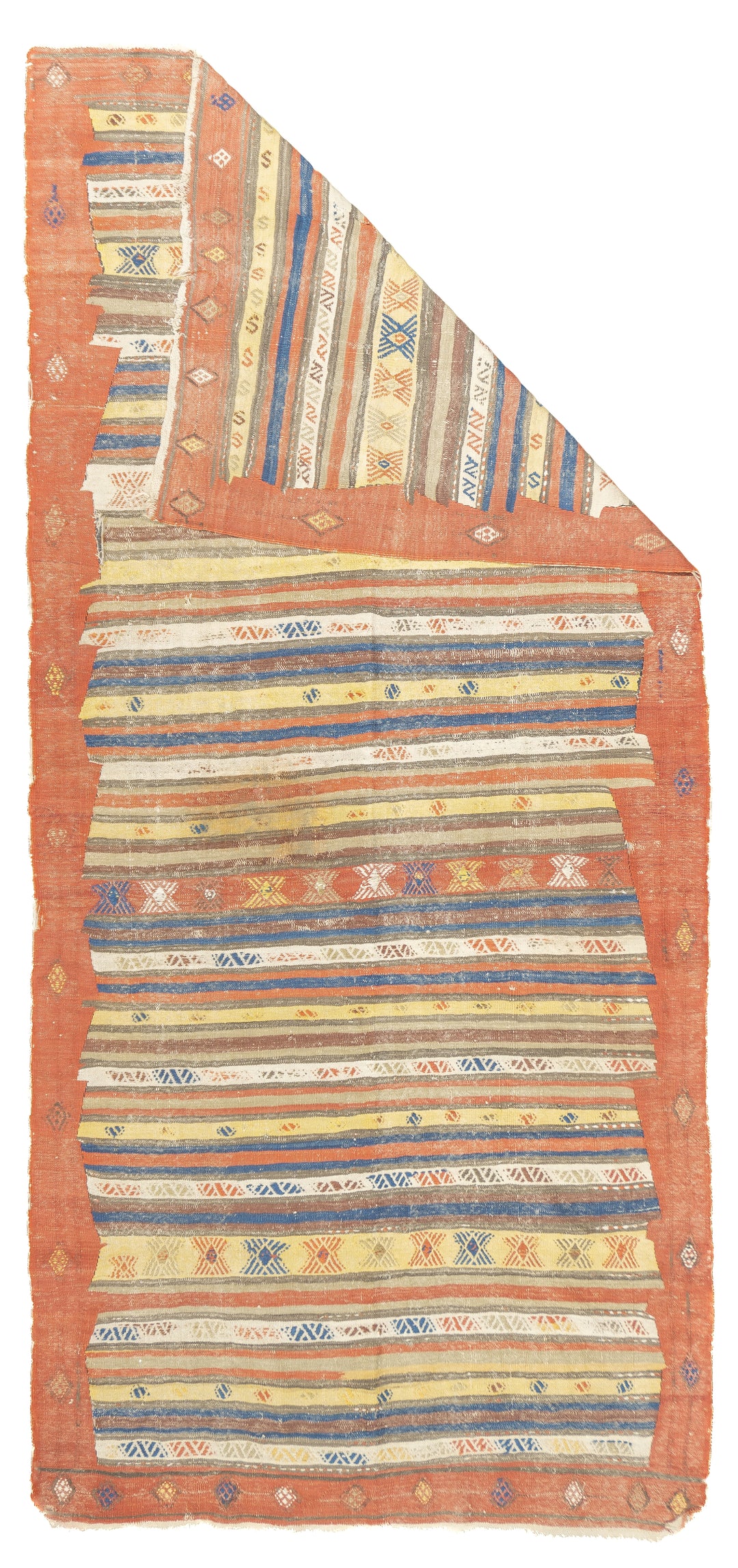 Antique Turkish Kilim Rug 4'9'' x 10'5''