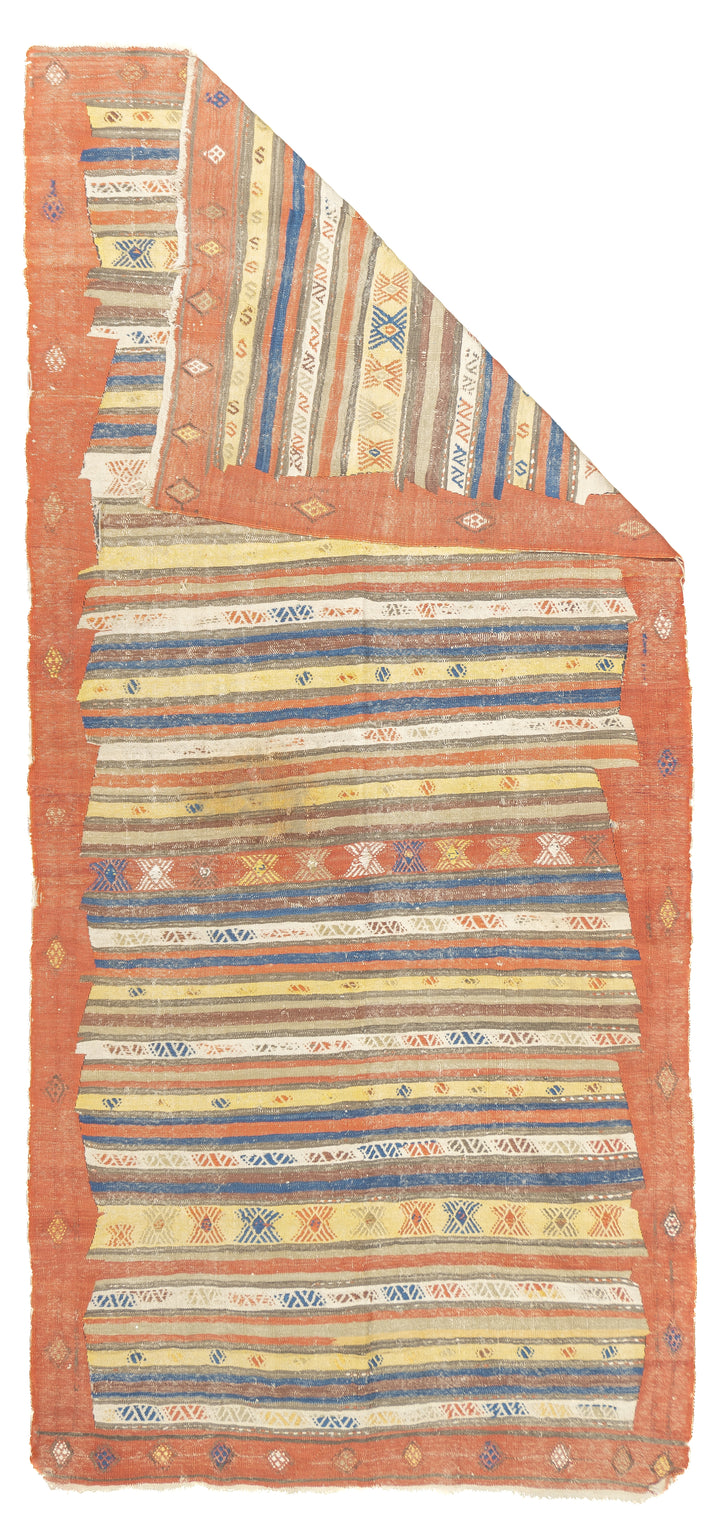 Antique Turkish Kilim Rug 4'9'' x 10'5''
