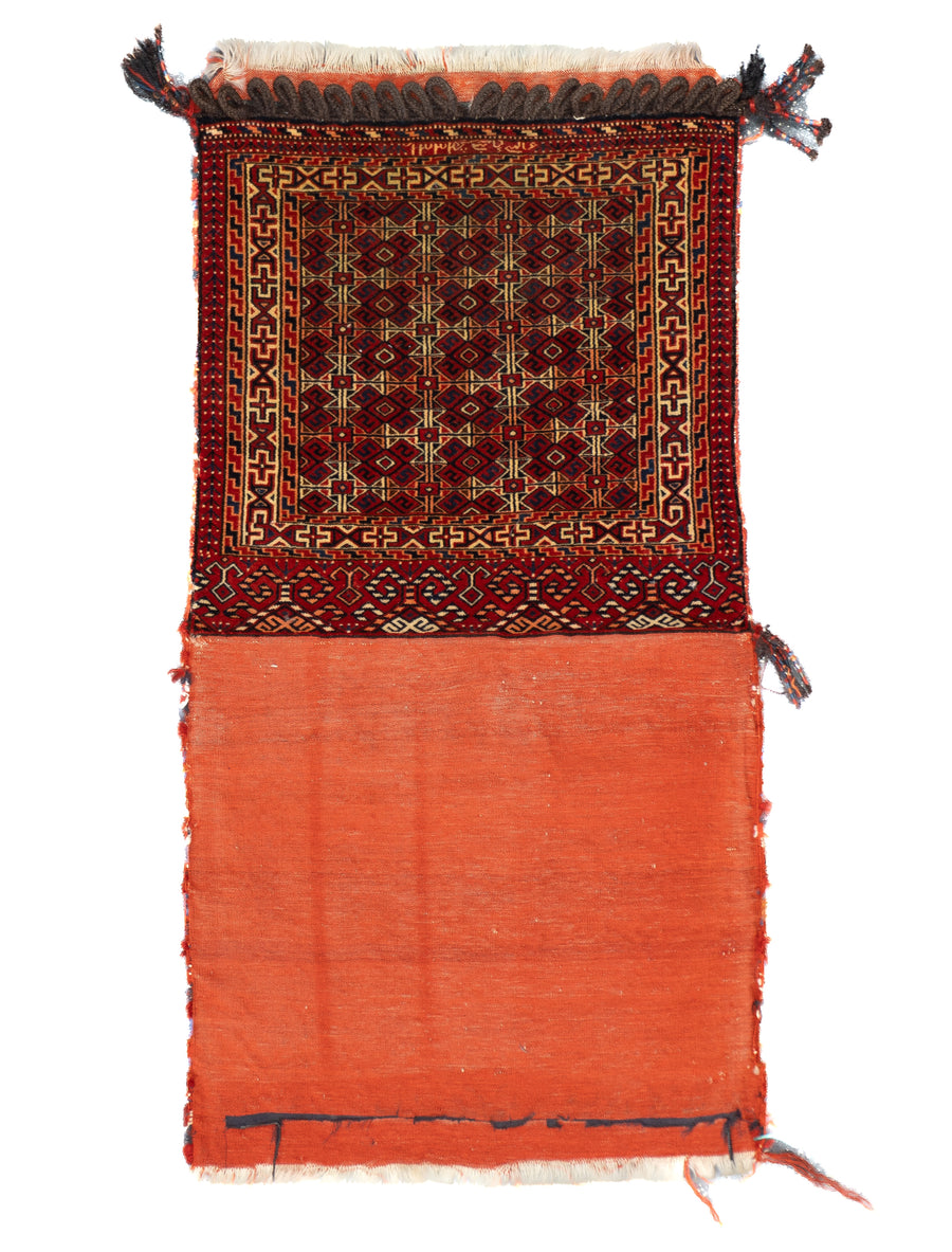 Antique Persian Turkeman Double Bag Face 2'2'' x 3'4''