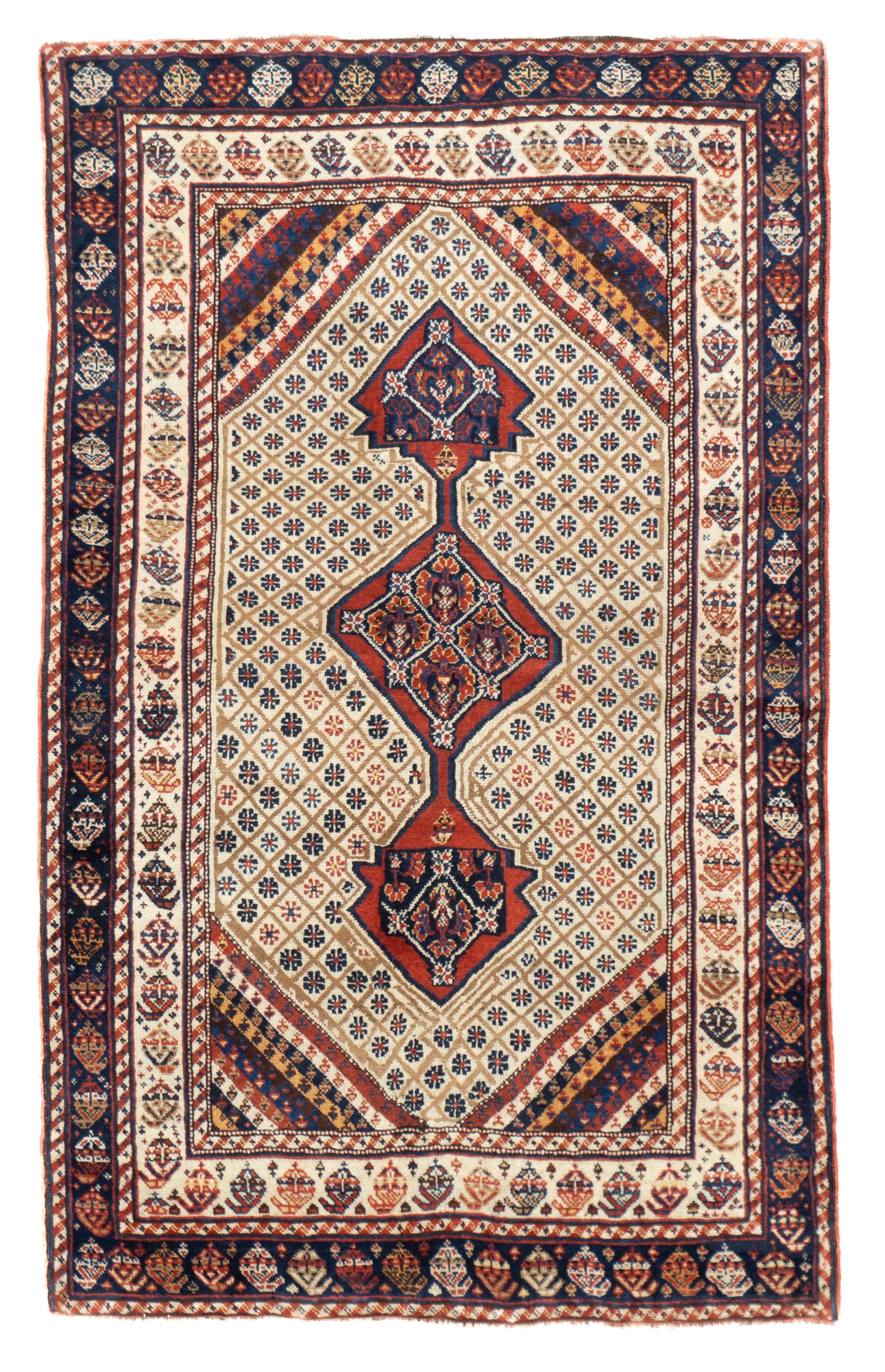 Antique Persian Qashqai Rug 3'4'' x 5'3'' – Victor Gallery