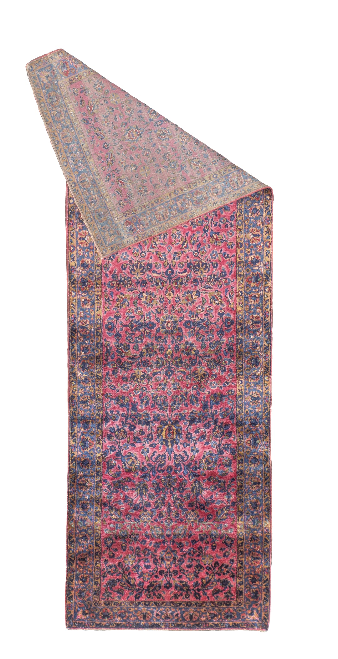 Antique Silk Persian Kashan Rug 1'11'' x 5'11''