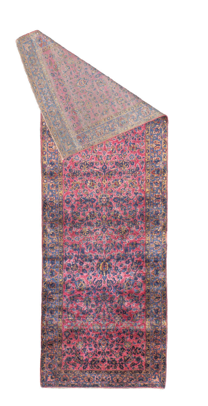 Antique Silk Persian Kashan Rug 1'11'' x 5'11''