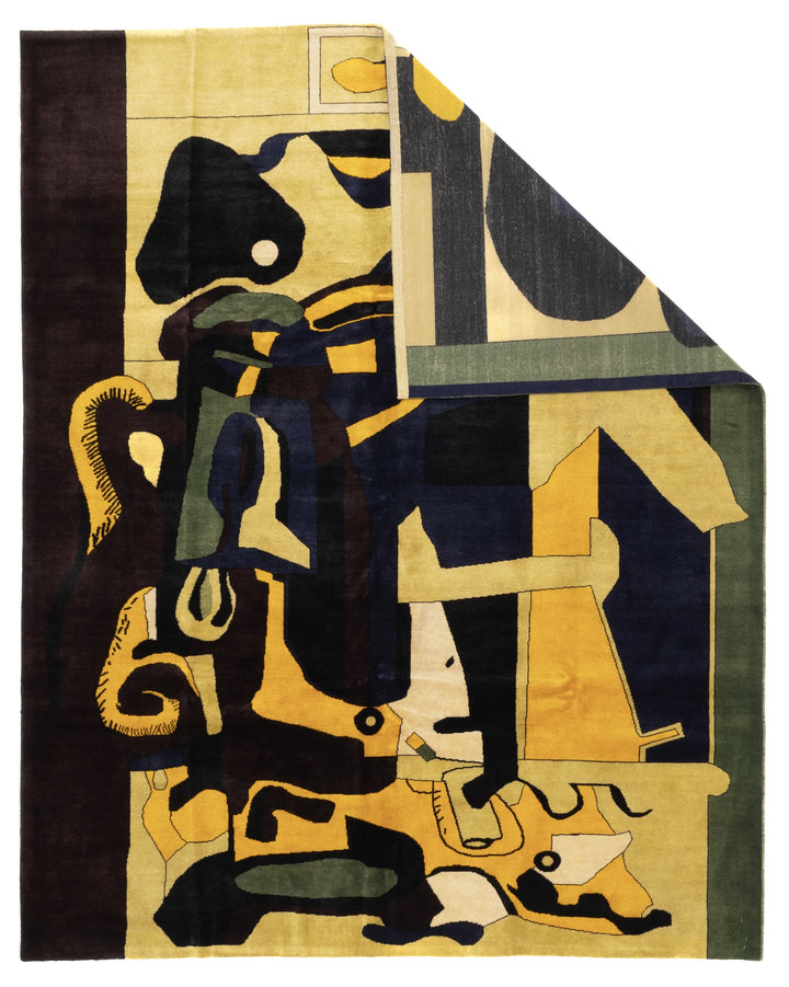 French Artistic Design Inspired by Le Corbusier Rug 7'2" x 9'0"
