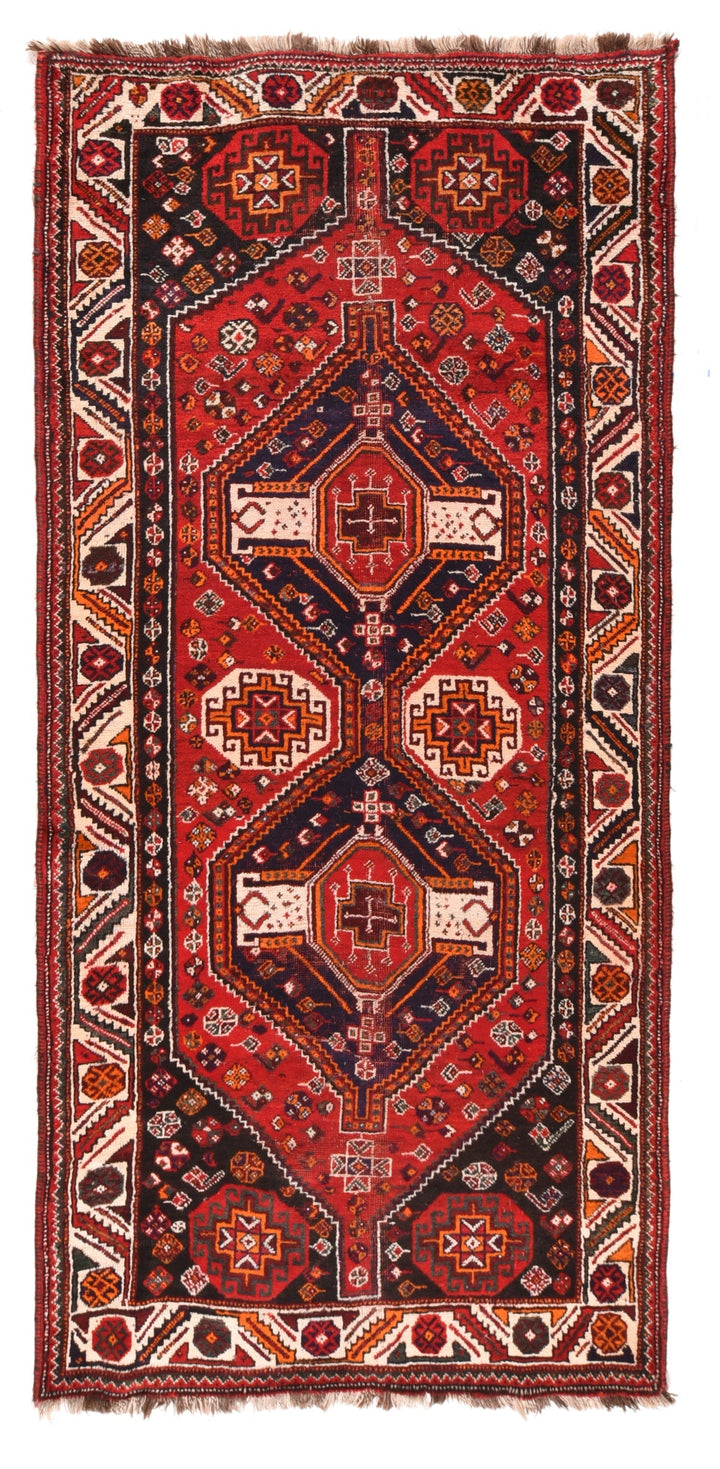 Vintage Shiraz Rug 4'5'' x 9'4''