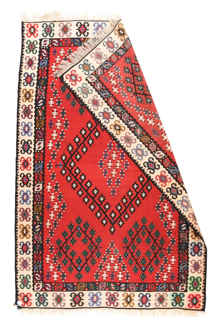 Vintage Turkish Kilim Rug 6'6'' x 10'