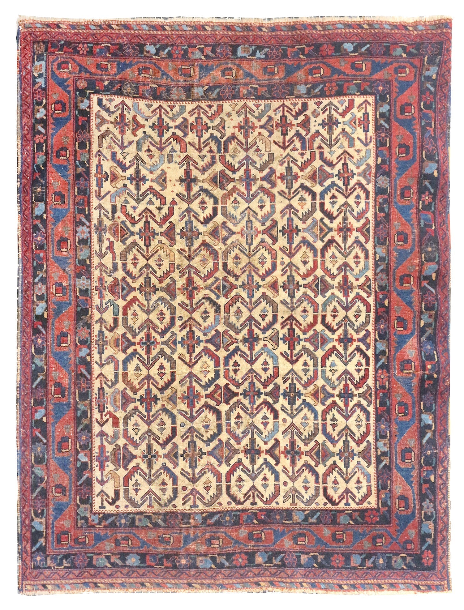 Antique Tribal Afshar Rug 4'0'' x 4'6'' – Victor Gallery