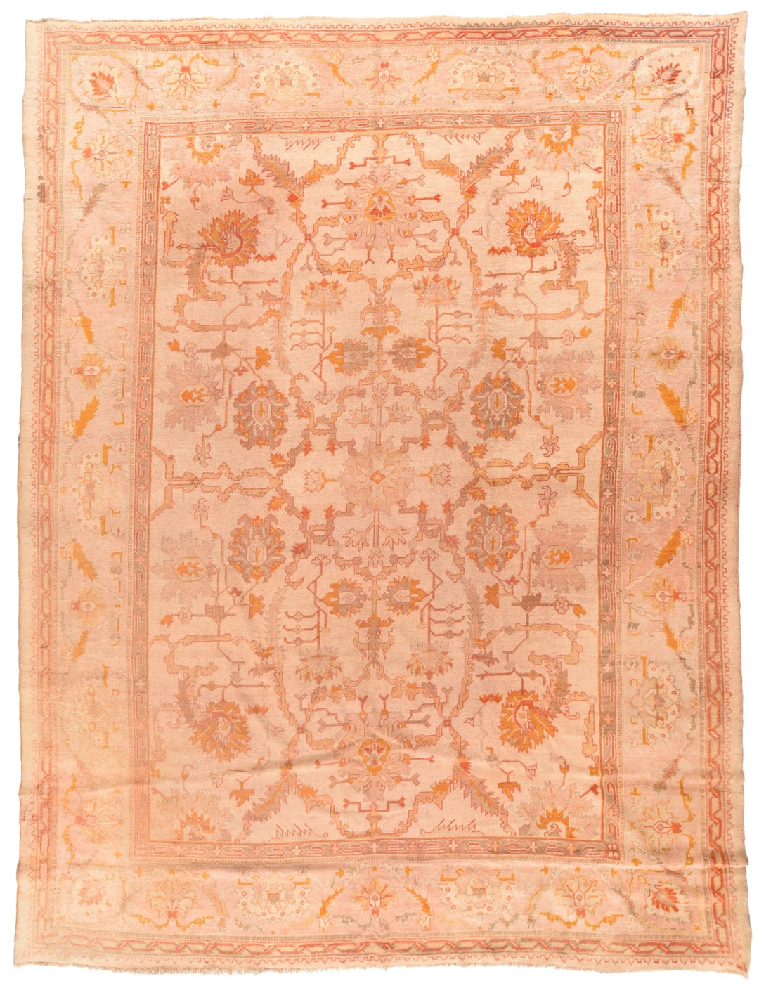 Antique Turkish Oushak Rug 11'4'' x 14'4''