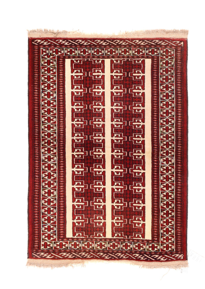 Vintage Turkmen Rug 3'3'' x 4'4''