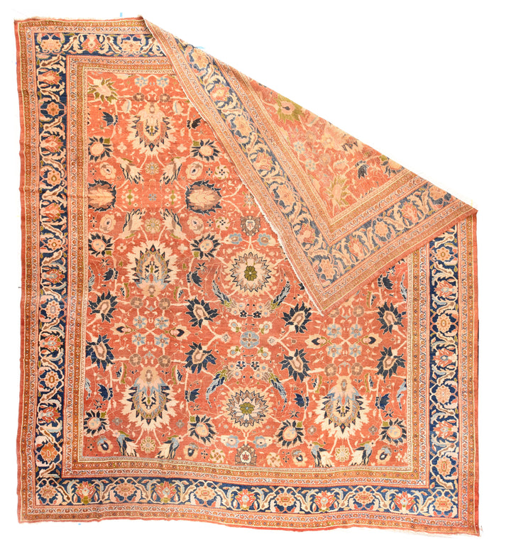 Antique Sultanabad Rug 13'8'' x 14'6''